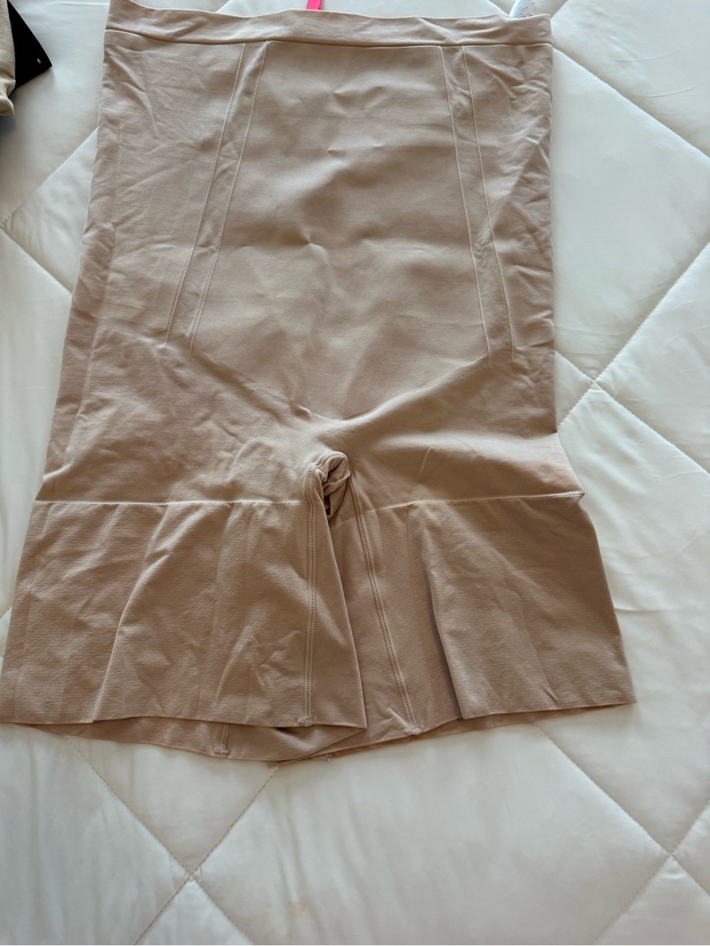 SPANX High-Waist Shaping Bike Shorts in Nude/Tan